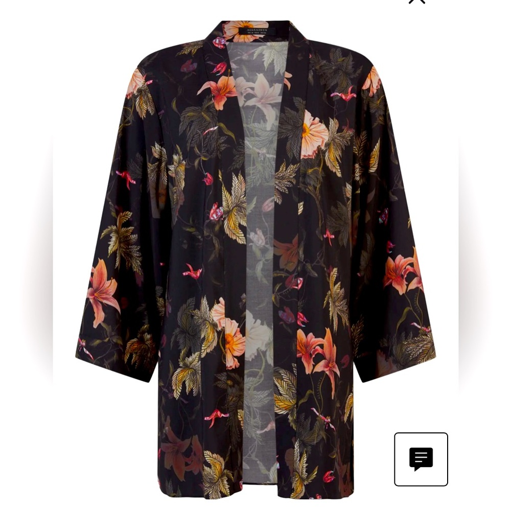 NWT ALL SAINTS Carina Viviana Floral Open Front Jacket